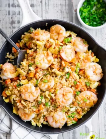 Shrimp Fried Cauliflower Rice {Paleo, Whole30, Keto}