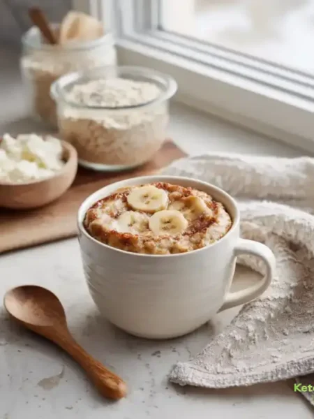 Cottage Cheese Banana Bread Mug Cake