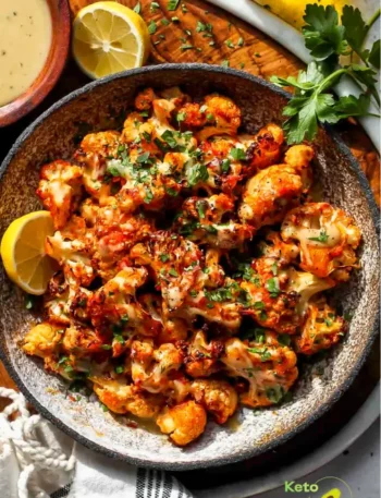 Moroccan Cauliflower with Tahini-Honey (5 Ingredients)
