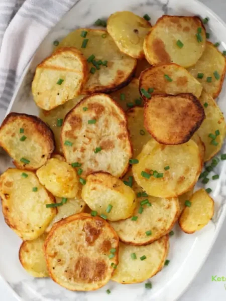 Air Fryer Crispy Sliced Potatoes