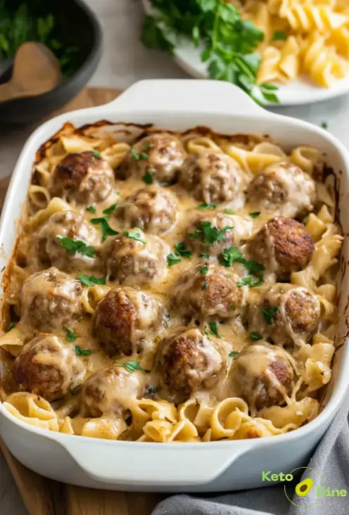 Swedish Meatball Pasta Bake