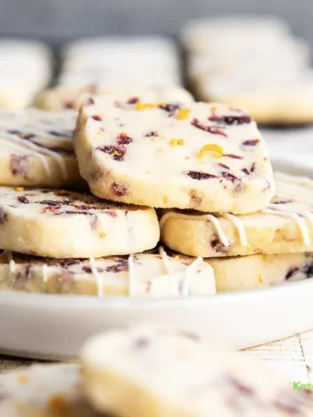 Cranberry Orange Shortbread Cookies