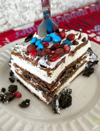 Patriotic Ice Cream Sandwich Cake