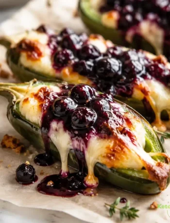 Sweet and Spicy Blueberry Brie Jalapeño Poppers
