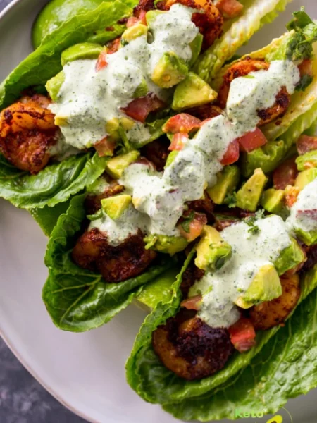 Spicy Shrimp Taco Lettuce Wraps