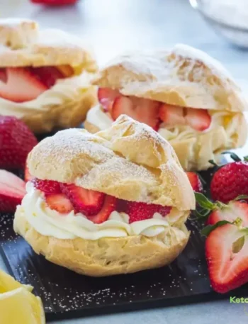 Lemon Strawberry Cream Puffs