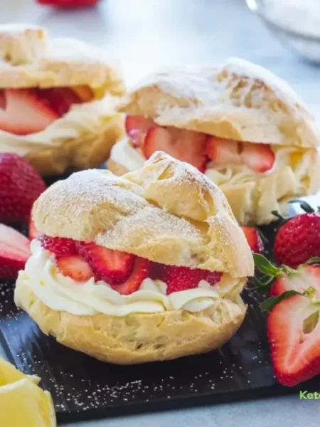 Lemon Strawberry Cream Puffs