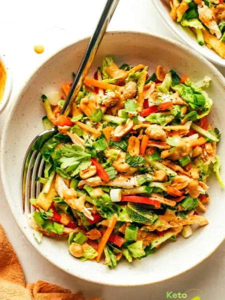 Thai Crunch Salad with Peanut Dressing