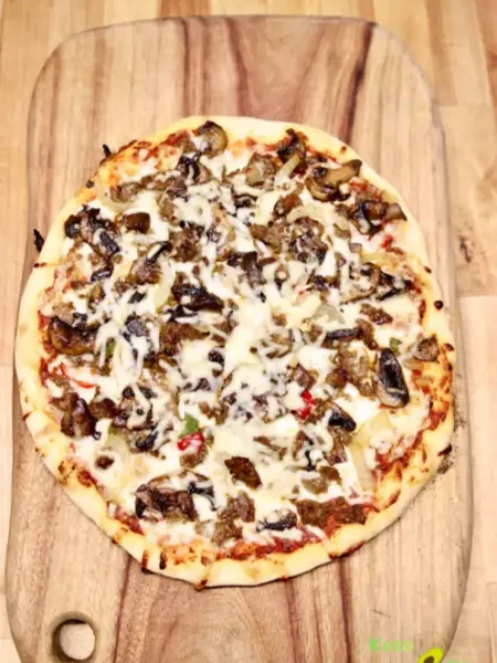 Grilled Sausage Mushroom Pizza
