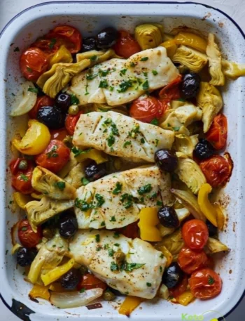 Mediterranean Style Baked Cod