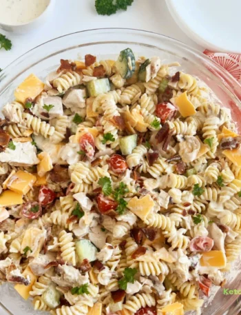 Chicken Bacon Ranch Pasta Salad
