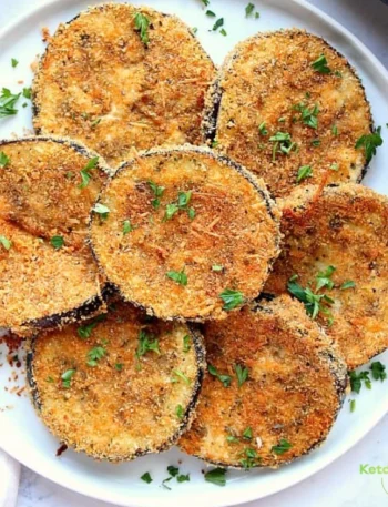 Garlic Parmesan Baked Eggplant Recipe