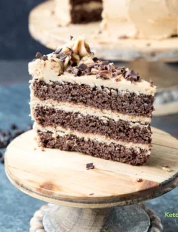 Sugar Free Low Carb Kahlua Chocolate Cake with Kahlua Coffee Buttercream (Nut Free)